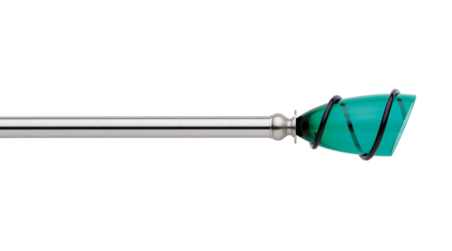 Karnisz mosiężny Loretta  wykończenie mosiądz niklowany matowy 09