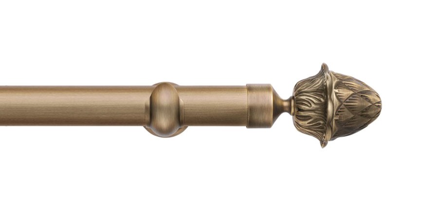 Karnisz mosiężny Ornella mosiądz brąz matowy 60, rura gładka