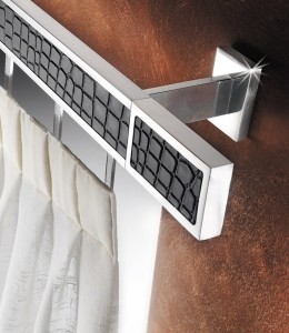 Jane karnisz profilowy szynowy, aluminium + skóra