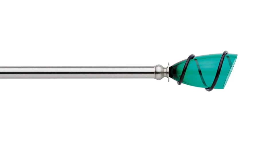 Karnisz mosiężny Loretta  wykończenie mosiądz niklowany matowy 09