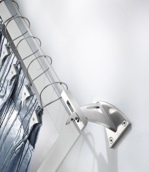 Azzurra karnisz napinany Ø 06 stal satyna 