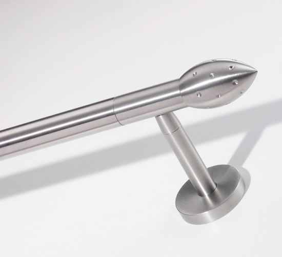 Karnisz Zineb 97 z końcówką stal satyna 