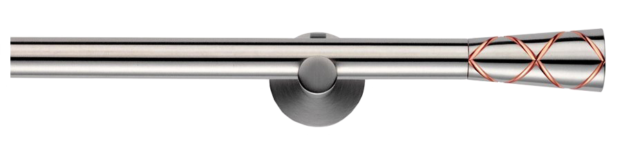 Karnisz Colette 97R stal satyna - miedź