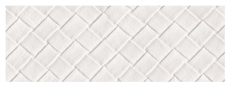 Karnisz panelowy Irina - wykończenie IB skóra pleciona biała