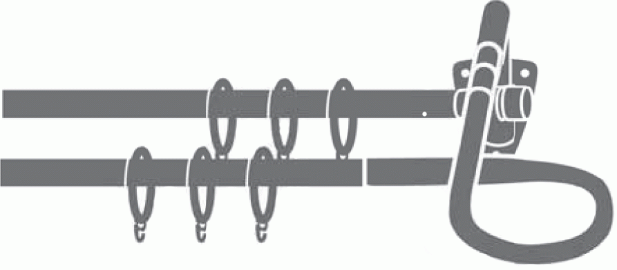 Karnisz żelazny Alila podwójny