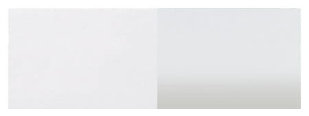 Wykończenie biały lakier + aluminium stal satyna