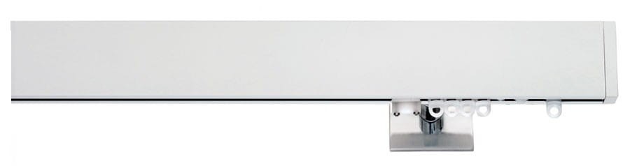 Karnisz szynowy Carmen aluminium biały lakier + aluminium polerowane 6BNL