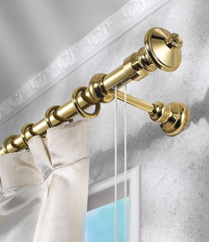 Karnisz mosiężny Viviana sterowany sznurem