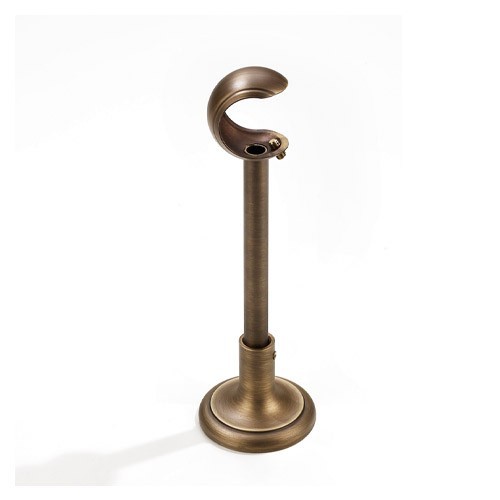 Karnisz mosiężny Paola wspornik ścienny pojedynczy otwarty wykończenie 60 mosiądz brąz matowy