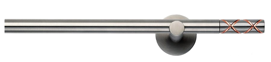 Karnisz Camilla16 mm 97R stal satyna - miedź