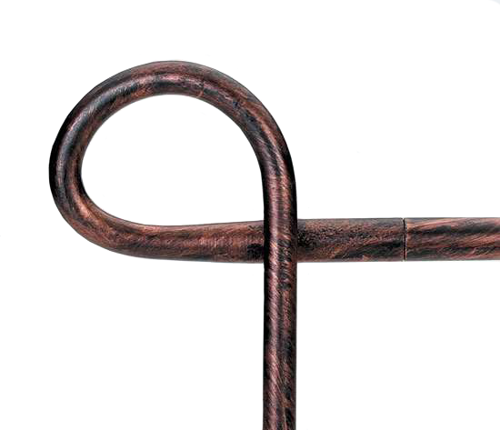 Karnisz Alila kute żelazo 45 czarno miedziany