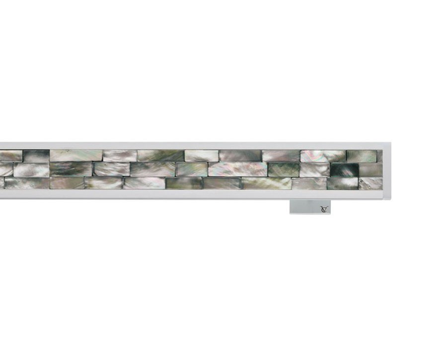 Karnisz Ariel z masą perłową w kolorze szarym
