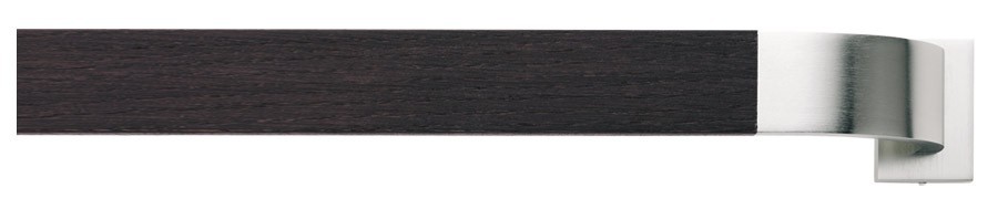Karnisz profilowy Carla wykończenie 25WE aluminium stal satyna + wenge