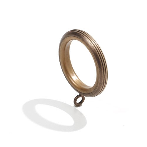 Karnisz mosiężny Ornella kółko z oczkiem prążkowane 60