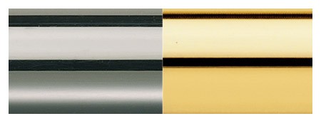Wykończenie 11 mosiądz niklowany czarny - mosiądz lakierowany polerowany: rura w niklu czarnym, wsporniki mosiądz LP