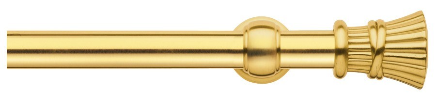 Karnisz mosiężny Paola wykończenie 95 mosiądz satynowy