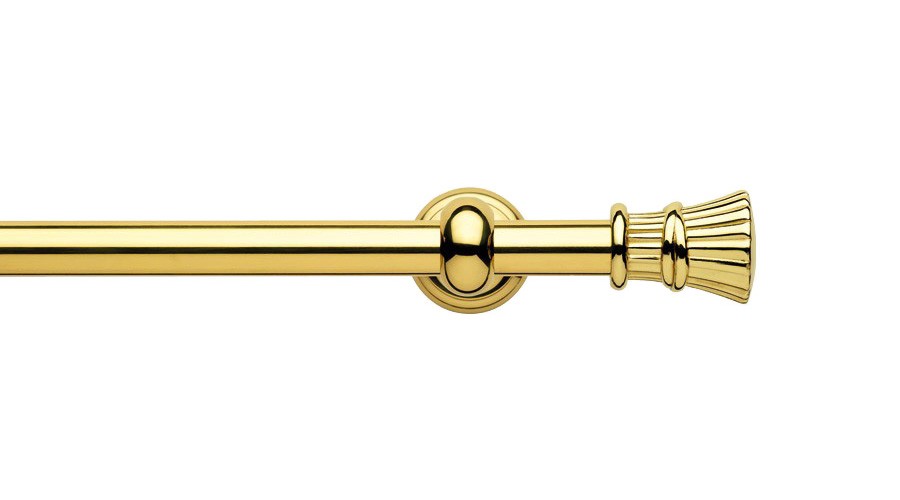 Karnisz mosiężny Paola wykończenie 01 mosiądz lakierowany polerowany 