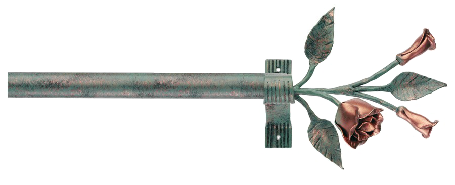 Karnisz Rosalba 24 kute żelazo zielono miedziany