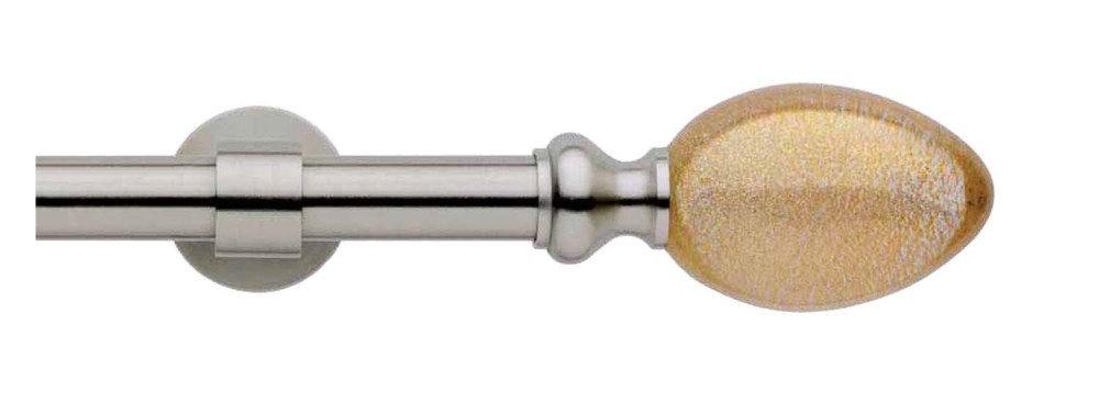 Karnisz mosiężny Melissa - zakończenie ze szkła Murano wersja BM (złoty)