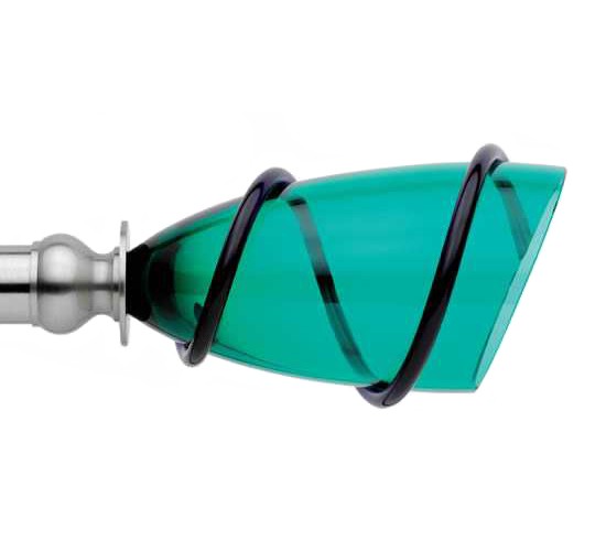 Karnisz mosiężny Loretta - zakończenie ze szkła Murano