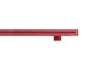 Tiffany karnisz profilowy z kryształami Swarovski aluminium bordeaux