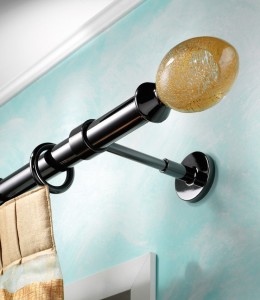 Melissa karnisz mosiężny Ø 35 z końcówką ze szkła Murano 