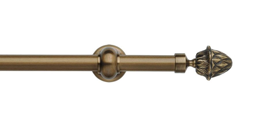 Karnisz mosiężny Ornella mosiądz brąz matowy30, rura gładka