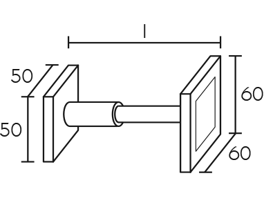 Rozeta przytrzymanie zasłony kwadrat gładki