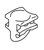 Ślizg przesuwny z oczkiem do szyny aluminiowej.