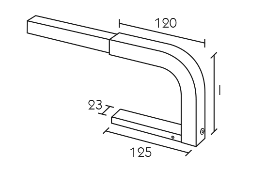 Karnisz Lucilla wspornik/zakończenie
