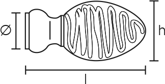 Karnisz mosiężny Melissa - zakończenie ze szkła Murano