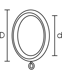 Karnisz mosiężny Viviana kółko z oczkiem