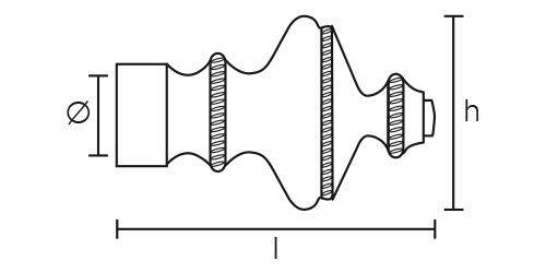 Karnisz mosiężny Viviana - zakończenie
