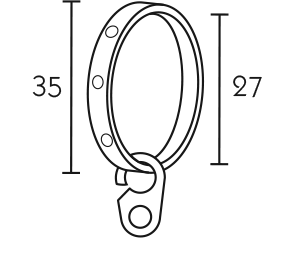 Karnisz stalowy Zineb kółko