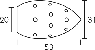 Karnisz stalowy Zineb zakończenie