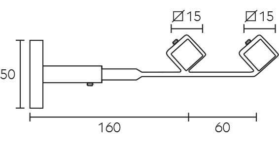 Karnisz Letizia wspornik ścienny podwójny