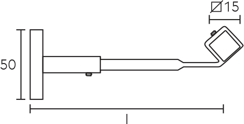 Karnisz Letizia wspornik ścienny pojedynczy