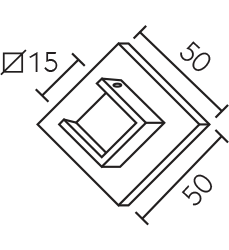 Wspornik wnękowy do rury kwadro