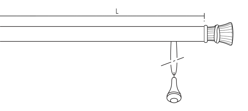Karnisz mosiężny Paola sterowany sznurem