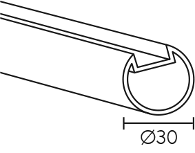 Profil karnisza sterowanego sznurem