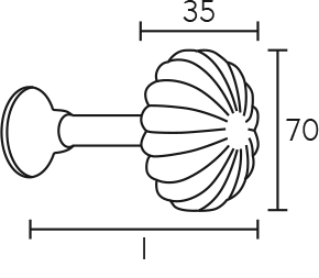 Rozeta do upięcia zasłony z boku, mosiądz
